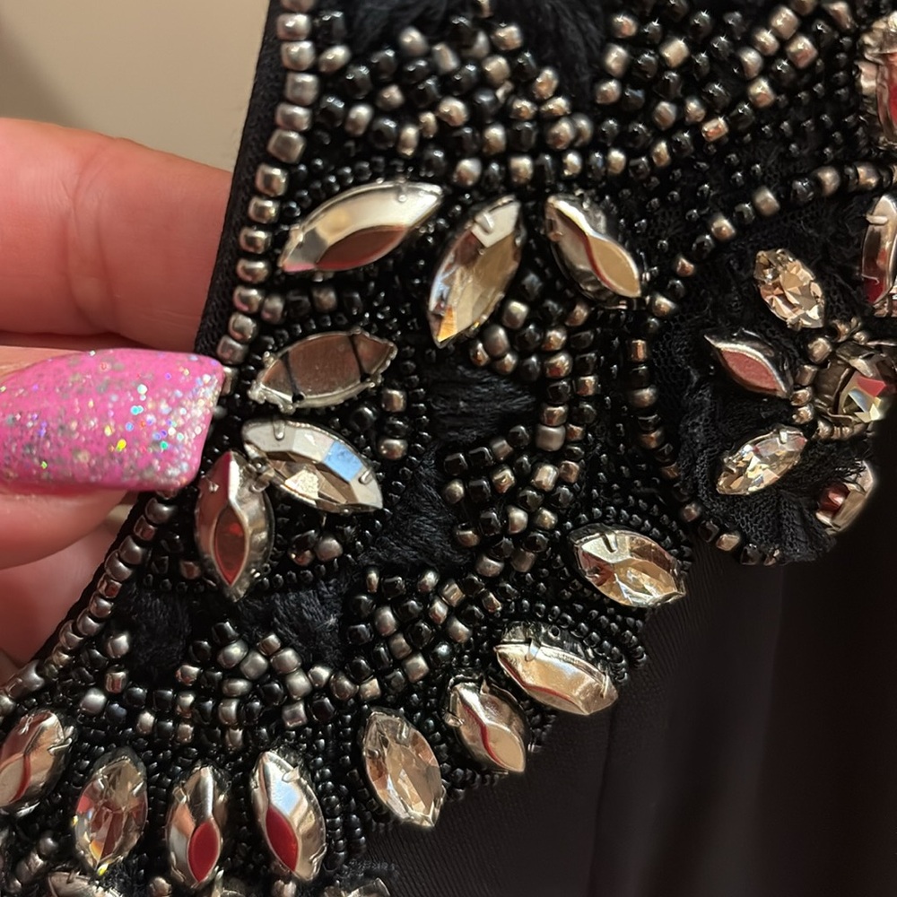 NWOT David Meister Black Embellished Maxi Dress Gown Women’s Size 8 - Picture 14 of 14